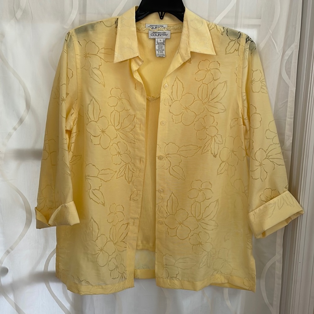 Jones New York Country 2 pc Blouse set, Large